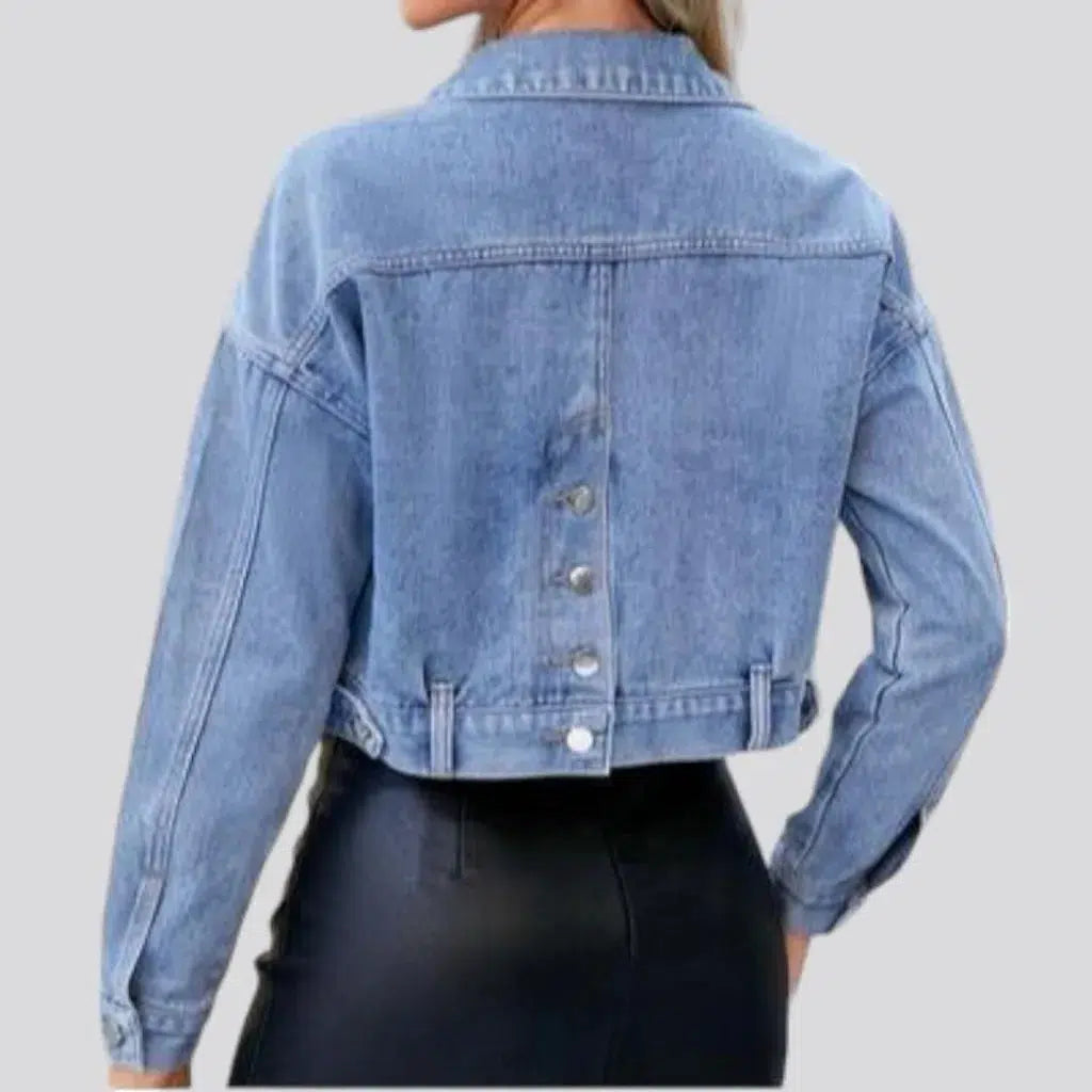 Stonewashed denim jacket
 for women