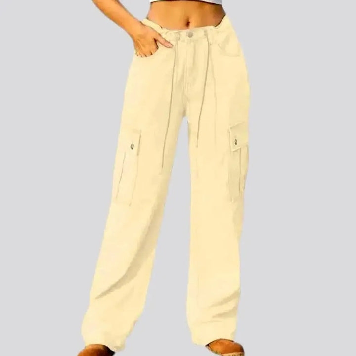 Stonewashed straight jeans for ladies | Jeans4you.shop